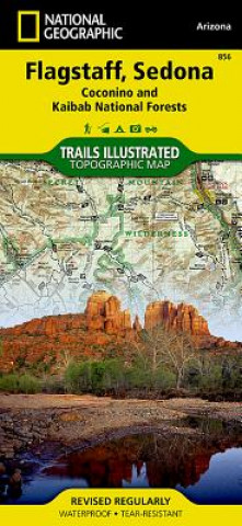 Tiskovina Flagstaff/sedona, Coconino & Kaibab National Forests National Geographic Maps