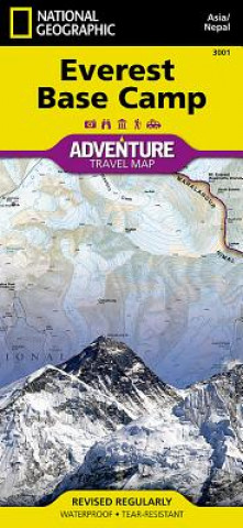 Tlačovina Everest Base Camp, Nepal National Geographic Maps