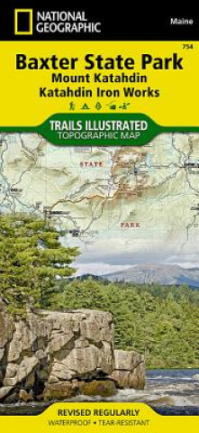 Tiskanica Baxter State Park/Mount Katahdin National Geographic Maps