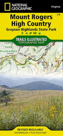 Materiale tipărite Mount Rogers High Country National Geographic Maps