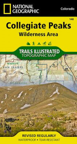 Tiskovina Collegiate Peaks Wilderness National Geographic Maps