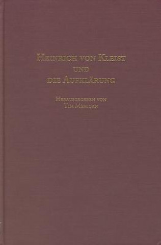 Książka Heinrich von Kleist und die Aufklarung Tim Mehigan