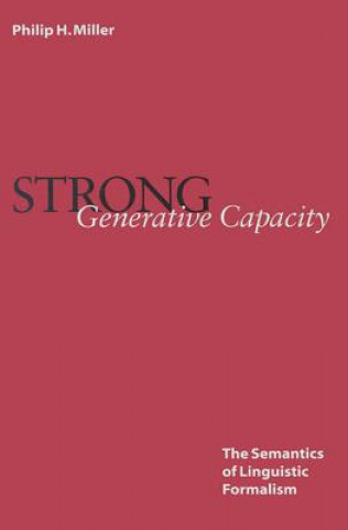 Kniha Strong Generative Capacity Philip Miller
