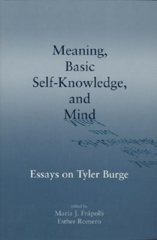 Boek Meaning, Basic Self-Knowledge and Mind M.J. Frapolli