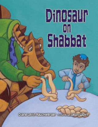 Carte Dinosaur on Shabbat Diane Levin Rauchwerger