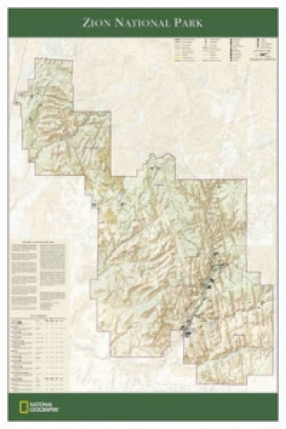 Tiskanica Zion National Park, Tubed National Geographic Maps