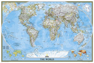 Tiskovina World Classic, Poster Size, Tubed National Geographic Maps