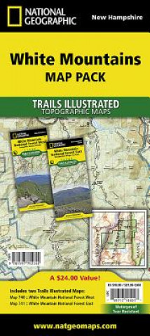Printed items White Mountains National Forest, Map Pack Bundle National Geographic Maps