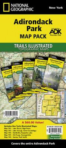 Materiale tipărite Adriondack Park, Map Pack Bundle National Geographic Maps