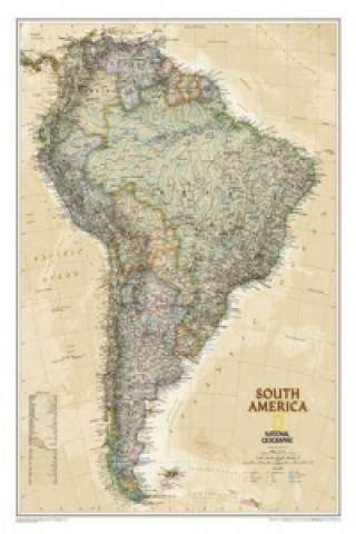 Materiale tipărite South America Executive, Tubed National Geographic Maps
