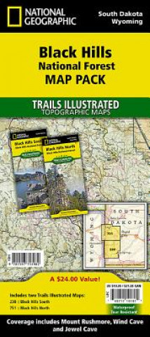 Tiskovina Black Hills National Forest, Map Pack Bundle National Geographic Maps
