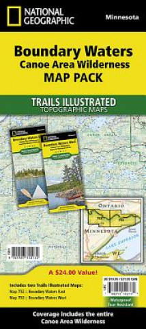 Tiskanica Boundary Waters, Map Pack Bundle National Geographic Maps