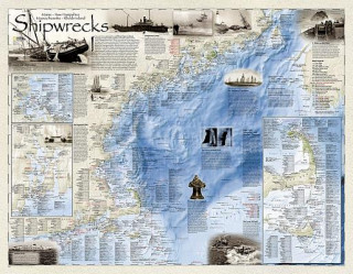 Materiale tipărite Shipwrecks of the Northeast, Laminated National Geographic Maps