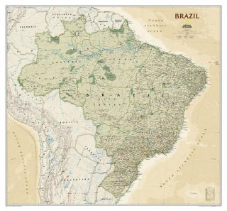 Tiskovina Brazil Executive, Laminated National Geographic Maps