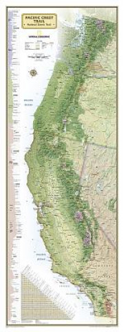 Tiskovina Pacific Crest Trail, Boxed National Geographic Maps