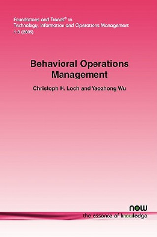 Carte Behavioral Operations Management Christoph H. Loch