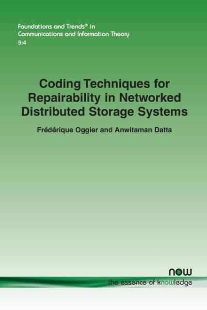 Book Coding Techniques for Repairability in Networked Distributed Storage Systems Frederique Oggier