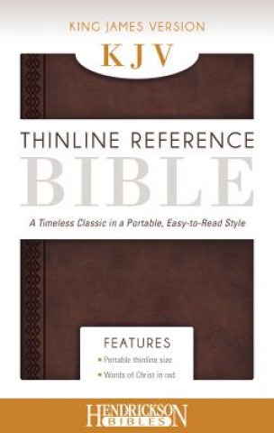 Book KJV Thinline Reference Bible Chestnut Brown Hendrickson