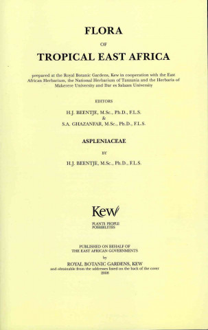 Knjiga Flora of Tropical East Africa: Aspleniaceae Royal Botanic Gardens Kew