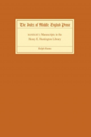 Kniha Index of Middle English Prose Handlist I Ralph Hanna