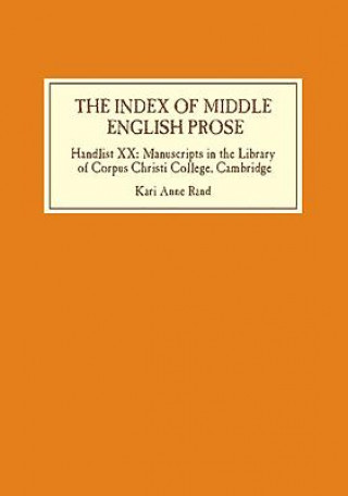Könyv The Index of Middle English Prose Kari Anne Rand