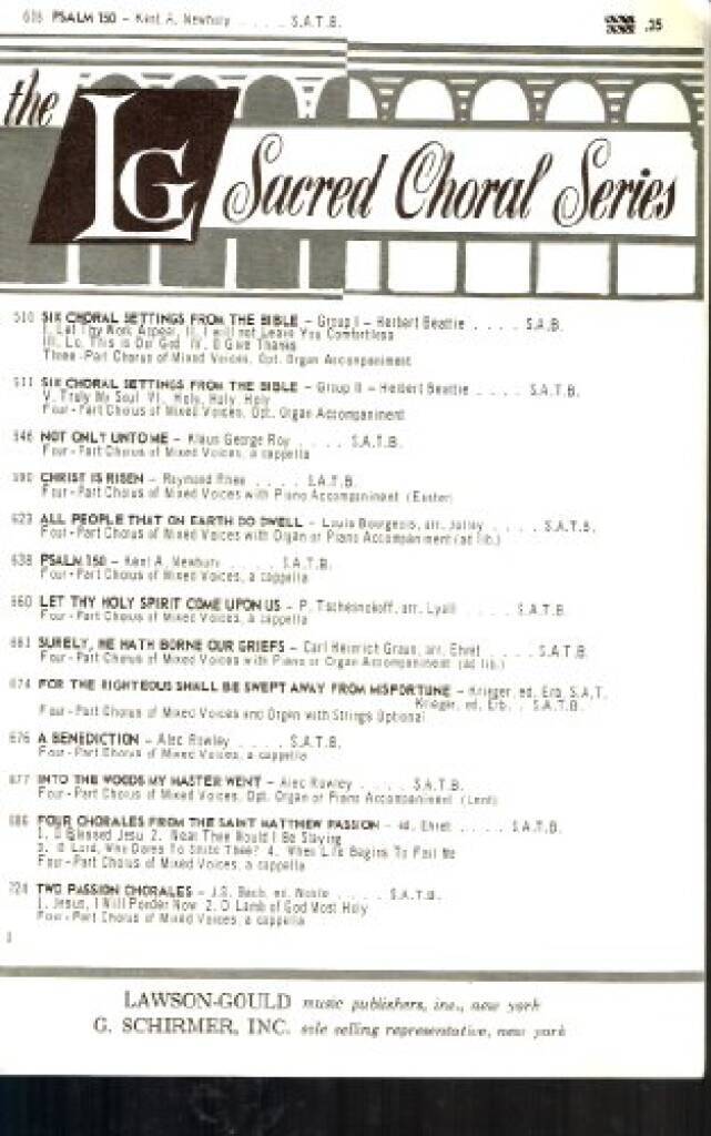 Printed items Psalm 150 JOHN HARPER