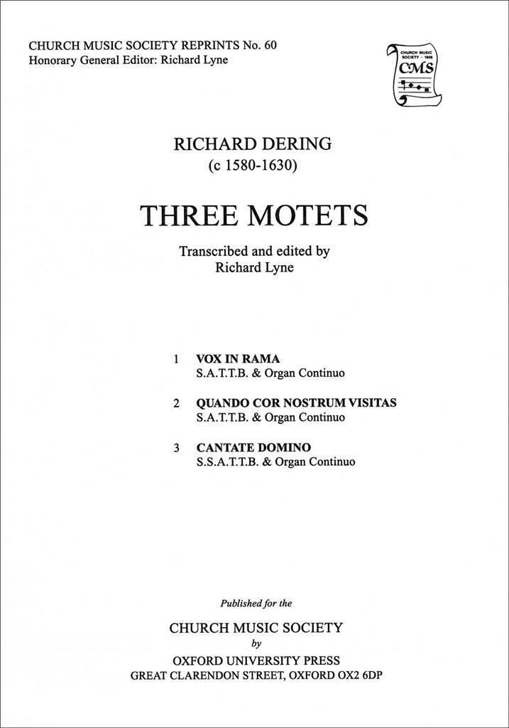 Printed items Three Motets RICHARD DERING