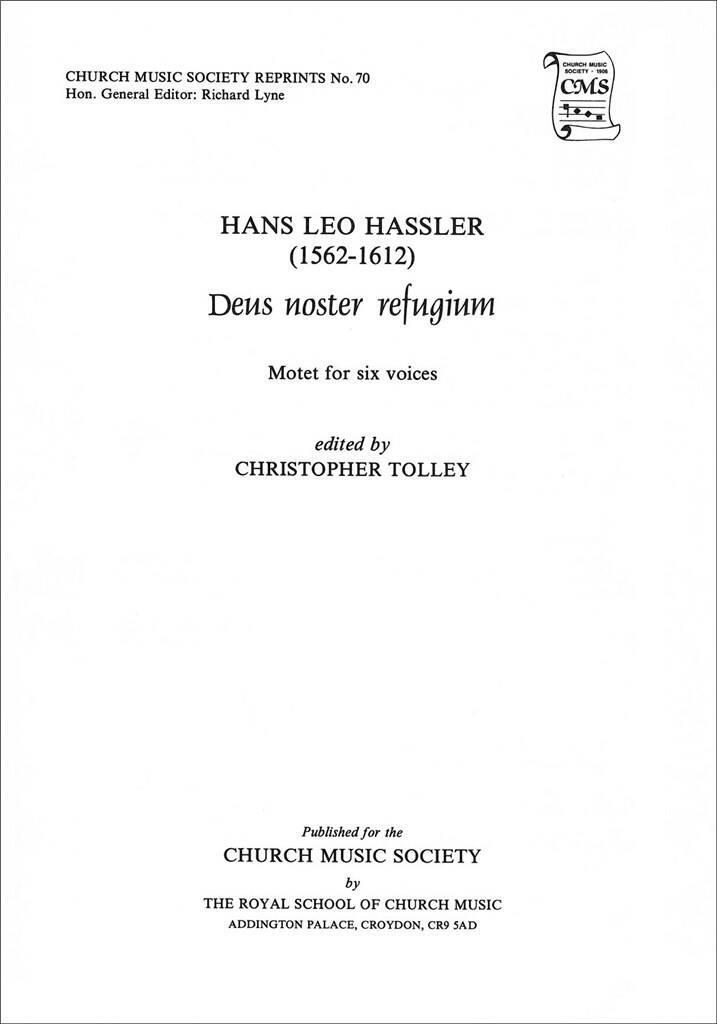 Drukwerk Deus noster refugium HANS LEO HASSLER