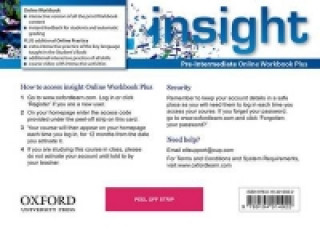 Kniha insight: Pre-Intermediate: Online Workbook Plus - Card with Access Code 
