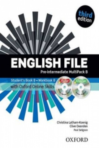 Kniha English File third edition: Pre-intermediate: MultiPACK B with Oxford Online Skills, m. DVD, m. CD-ROM, m. Buch, m. Beilage, m. Beilage Clive Oxenden