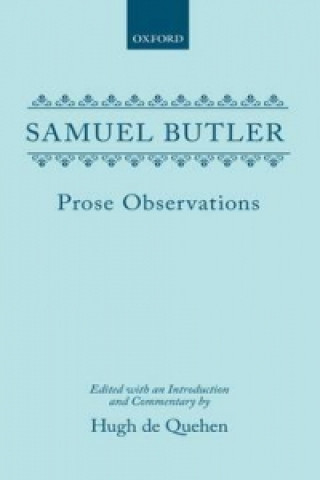 Book Prose Observations Samuel Butler