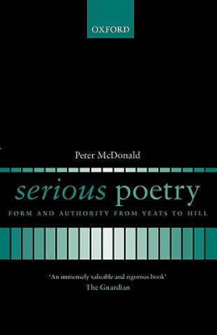 Livre Serious Poetry Peter McDonald