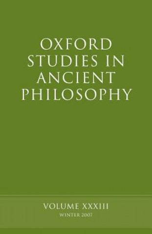 Książka Oxford Studies in Ancient Philosophy XXXIII David Sedley