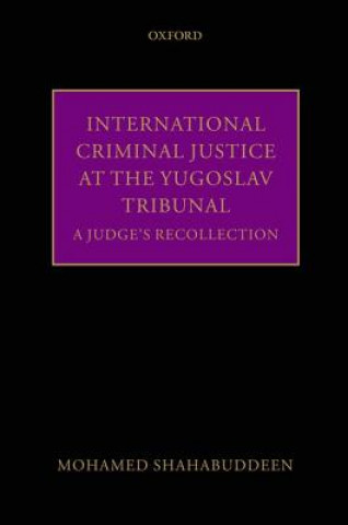Könyv International Criminal Justice at the Yugoslav Tribunal Mohamed Shahabuddeen