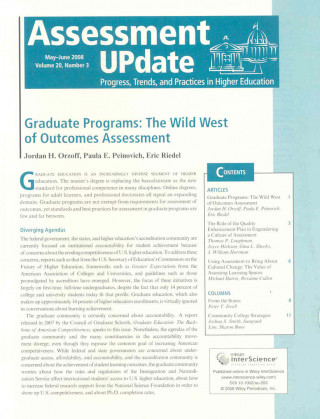 Könyv Assessment Update Volume 20, Number 3, May-june 2008 AU (Assessment Update)