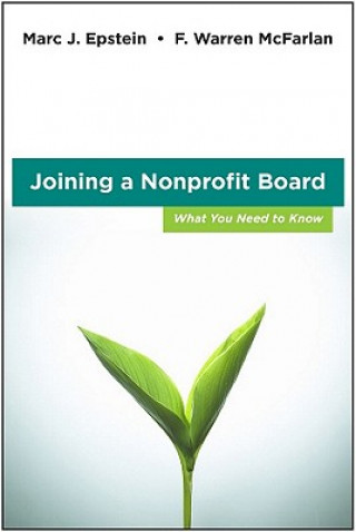 Kniha Joining a Nonprofit Board F.Warren McFarlan