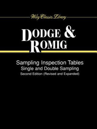 Carte Sampling Inspection Tables - Single and Double Sampling 2e Rev and Exp Harold F. Dodge