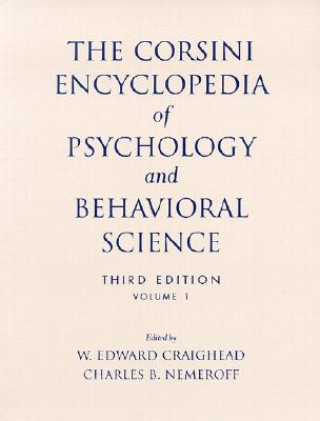 Könyv Corsini Encyclopedia of Psychology & Behavioral Science V 1 3e W. Craighead