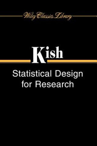 Buch Statistical Design for Research Leslie Kish