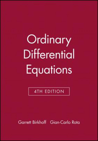Carte Ordinary Differential Equations 4e Garrett Birkhoff