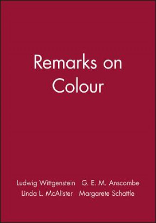 Kniha Remarks on Colour Ludwig Wittgenstein