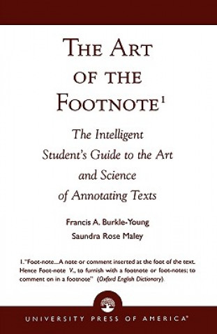 Książka Art of the Footnote Francis A.Burkle- Young