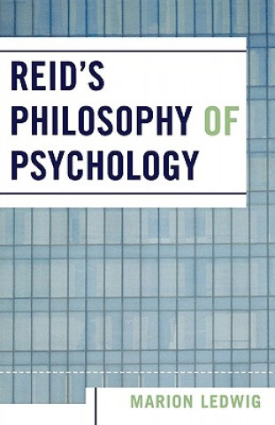 Könyv Reid's Philosophy of Psychology Marion Ledwig