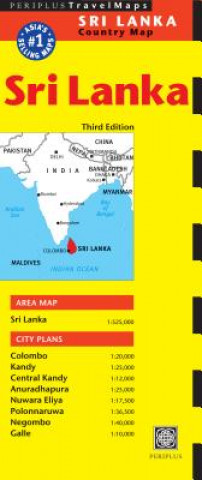Tlačovina Sri Lanka Travel Map Third Edition Periplus Editors