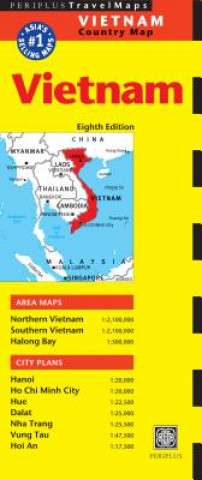 Tiskovina Vietnam Travel Map Eighth Edition Periplus Editions