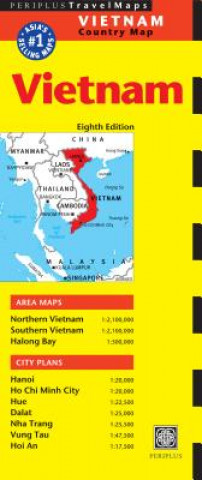 Nyomtatványok Vietnam Travel Map Eighth Edition Periplus Editions