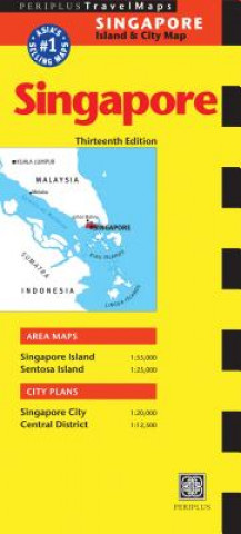 Tiskovina Singapore Travel Map Thirteenth Edition Periplus Editors