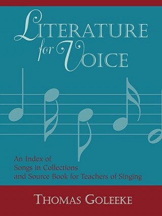 Kniha Literature for Voice Thomas Goleeke