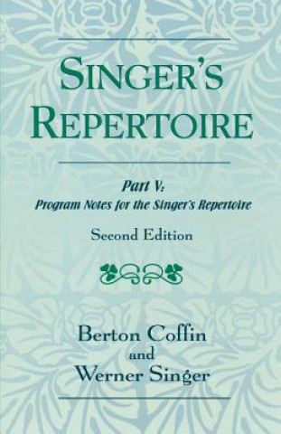 Kniha Singer's Repertoire, Part V Berton Coffin