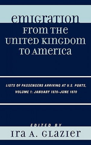 Libro Emigration from the United Kingdom to America Ira A. Glazier